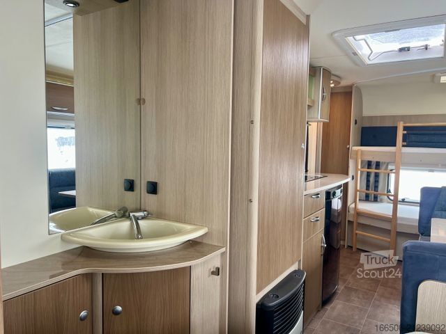 Caravan BÜRSTNER 550 TKM Etagen Vorzelt Mover Festbett Dusche