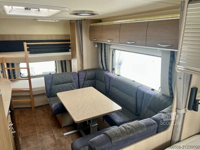 Caravan BÜRSTNER 550 TKM Etagen Vorzelt Mover Festbett Dusche