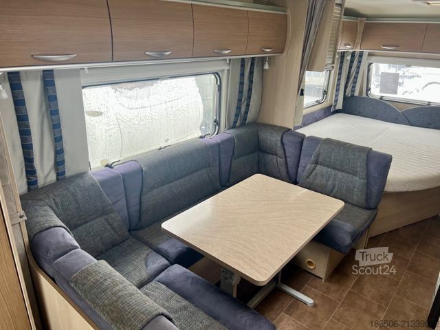Caravan BÜRSTNER 550 TKM Etagen Vorzelt Mover Festbett Dusche