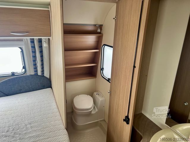 Caravan BÜRSTNER 550 TKM Etagen Vorzelt Mover Festbett Dusche