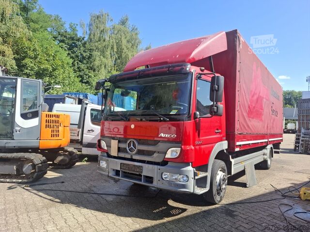 Plattewagen met zeil MERCEDES-BENZ 1222 Atego Tüv bis3/27 org 357 Tkm LBW . 7,10 m