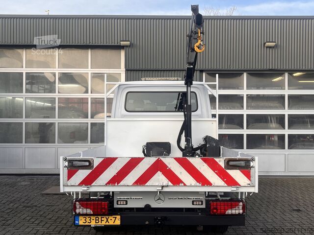 Nákladné vozidlo s plošinou a žeriavom Mercedes-Benz Sprinter 513cdi 130pk DC Laadkraan Hiab 017T Ai...