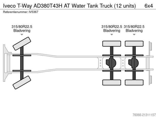Cisterna Iveco T-Way AD380T43H AT Water Tank Truck (12 units)