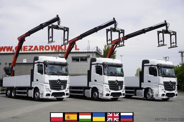 Πλατφόρμα με γερανό Mercedes-Benz Actros 2545 MP5 / 60 tho. km / Palfinger