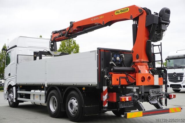 Πλατφόρμα με γερανό Mercedes-Benz Actros 2545 MP5 / 60 tho. km / Palfinger