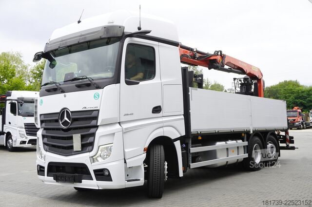 Πλατφόρμα με γερανό Mercedes-Benz Actros 2545 MP5 / 60 tho. km / Palfinger