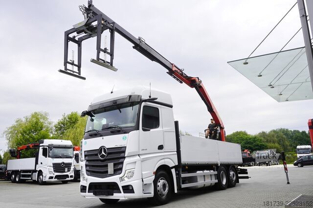 Πλατφόρμα με γερανό Mercedes-Benz Actros 2545 MP5 / 60 tho. km / Palfinger