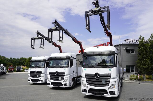 Πλατφόρμα με γερανό Mercedes-Benz Actros 2545 MP5 / 60 tho. km / Palfinger