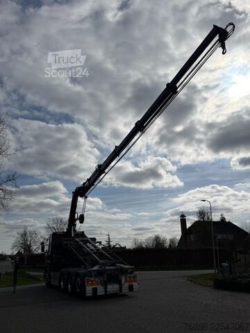 Sistem ročice s kavljem Scania R580 V8 8x4 !!TRIPLE HIAB 24 TM CRANE!!CONTAINE...