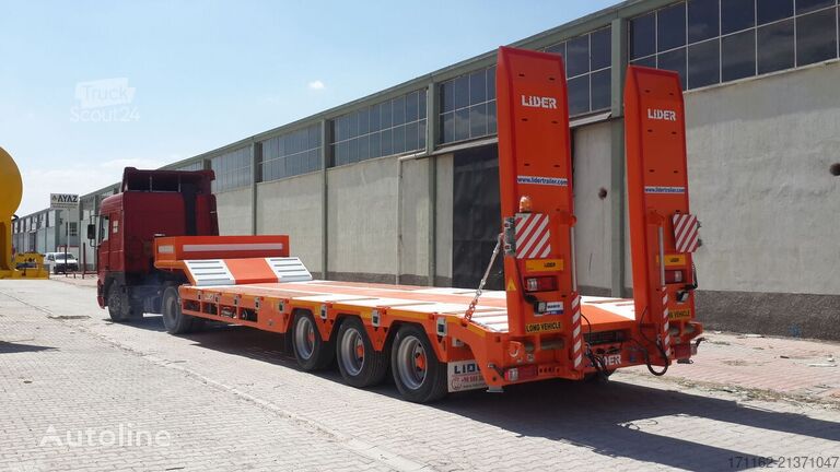 Mélyágyas félpótkocsi építőipari gépek szállítására Lider Lowbed 4A