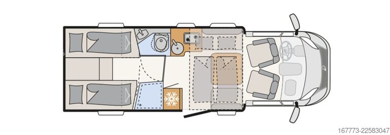Half-integraal camper DETHLEFFS Trend Active T 7057 EBL "ACTIVE/ACC/HUBBETT"