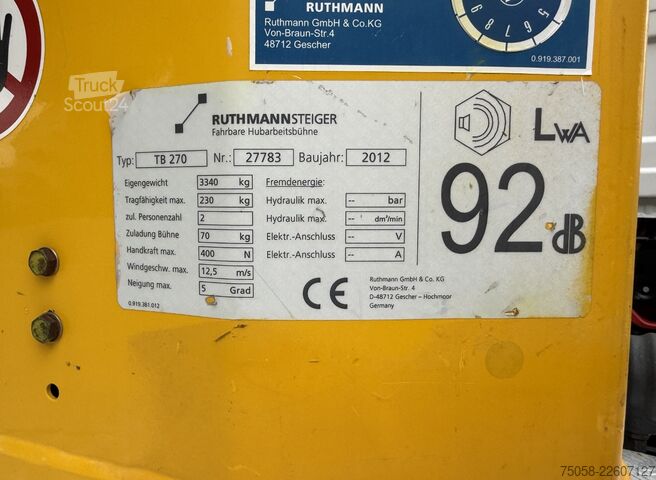 Lastebilmontert arbeidsplattform Renault MAXITY - Ruthmann TB270 - 67 TKm