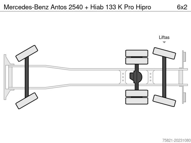Autogru Mercedes-Benz Antos 2540 + Hiab 133 K Pro Hipro