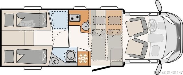 Halvintegreret autocamper DETHLEFFS Dethleffs Trend T 7057 EB Active Mod. 2026