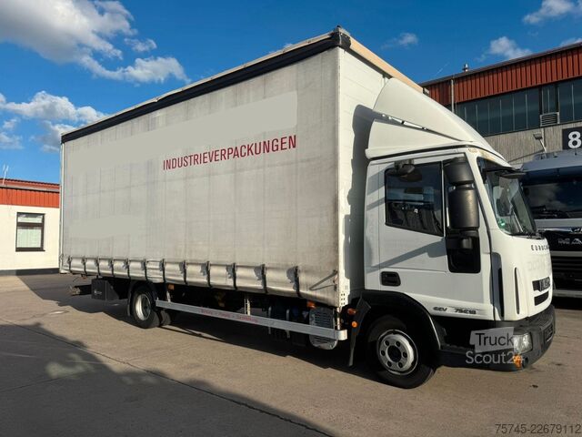 Gardinsidad skåpbil IVECO EURO CARGO 75E18 *  * EDSCHA * 2,85 M HOCH