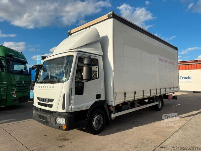Gardinsidad skåpbil IVECO EURO CARGO 75E18 *  * EDSCHA * 2,85 M HOCH