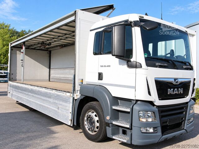 Autocarro per bevande MAN 26.420 TGS*7,3m Schwenkwand*LBW*2x AHK*Lift/Lenk