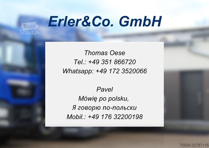 Ciężarówka z płaską platformą MERCEDES-BENZ 814, ATLAS 60.1, 4 Ausschübe, TÜV bis 06/27
