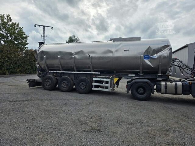 Semiremorcă cisternă D-TEC Jansky Schwarte TSA, Edelstahl, 30.000 L,Unfall