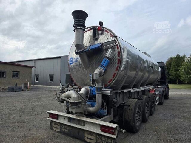 Semiremorcă cisternă D-TEC Jansky Schwarte TSA, Edelstahl, 30.000 L,Unfall