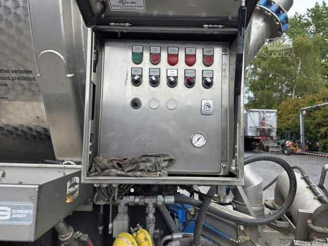 Semiremorcă cisternă D-TEC Jansky Schwarte TSA, Edelstahl, 30.000 L,Unfall