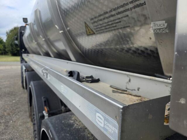Semirremolque cisterna D-TEC Jansky Schwarte TSA, Edelstahl, 30.000 L,Unfall