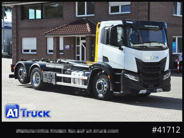 Ruloninė konteinerinė savivartis IVECO X-Way AD260SY46 Palfinger PHT 20, Lenk- Liftachse,