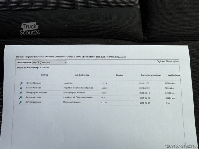 Pick-up bestelwagen VOLKSWAGEN Crafter Pritsche 35 DOKA L3 ALLRAD 4MOTION Klima