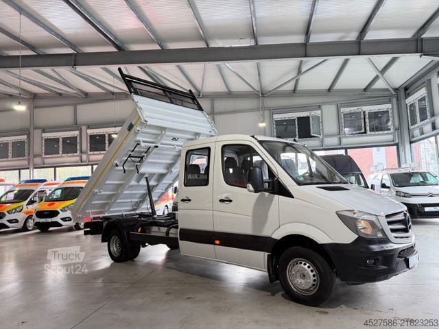 Kiepwagen bestelauto MERCEDES-BENZ Sprinter II MAXI DoKa 513*MEILLER 3SEITEN KIPPER