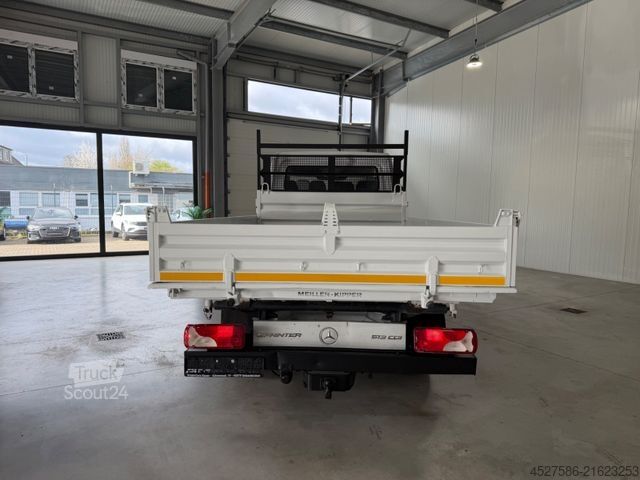 Kiepwagen bestelauto MERCEDES-BENZ Sprinter II MAXI DoKa 513*MEILLER 3SEITEN KIPPER