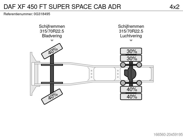 Farlige stoffer DAF XF 450 FT SUPER SPACE CAB ADR