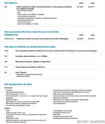 Furgon podwyższony VW Crafter