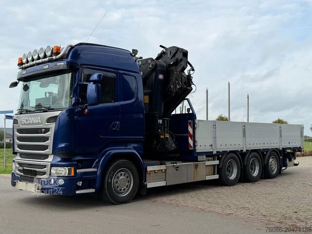 Camion-grue Scania R450 8X4 TRIPLE !!EURO6!! 50TM/JIB/!!TOP!!ROOF/...