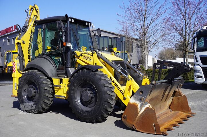 Kotró-rakodó New Holland B 115 C backhoe loader / 1000 MTH !