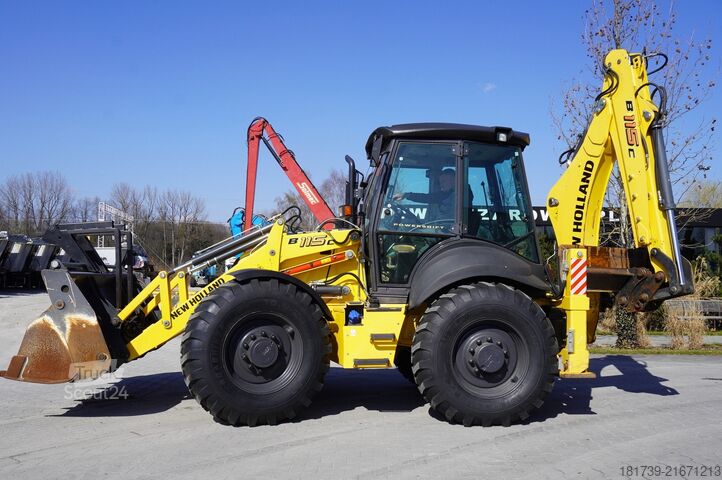 Kotró-rakodó New Holland B 115 C backhoe loader / 1000 MTH !