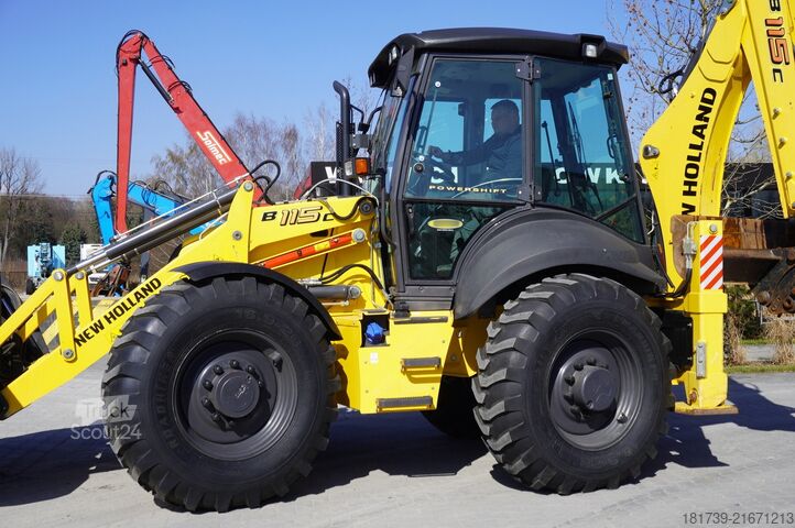 Kotró-rakodó New Holland B 115 C backhoe loader / 1000 MTH !