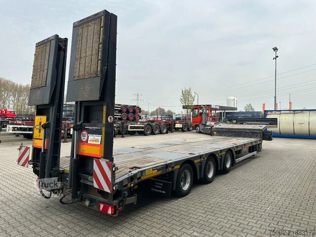 Remorque à plate-forme Kässbohrer Lowbed  / 6.00m extendable / hydraulic ramps  /...