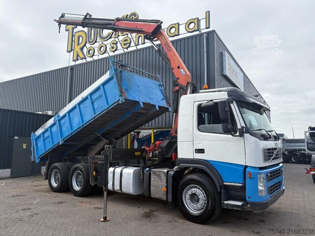 Kipper met kraan Volvo FM 440 + PALFINGER PK15002 + 6X4 + MANUAL + TIPPER