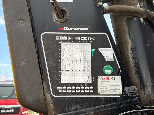 Tipper avec grue MAN TGS 26.460 + HIAB 232 ES-5 + TIPPER + 6X2 STEER...