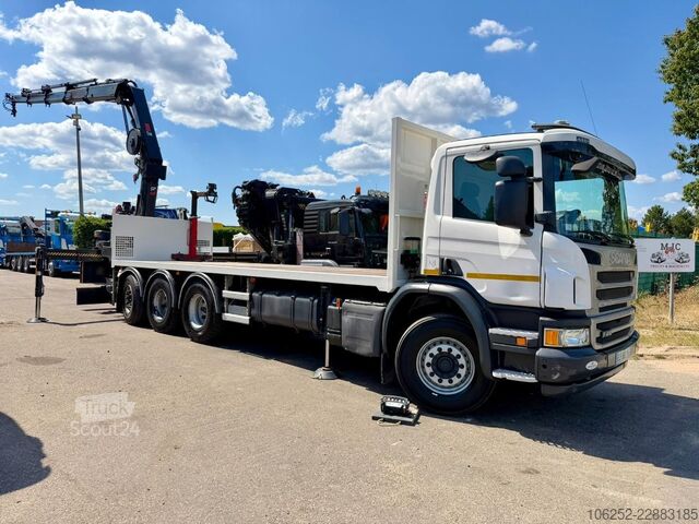 Krovimo platforma Scania P410 8x4 PRITSCHE + KRAN HIAB 244 EP-4 HIDUO - ...