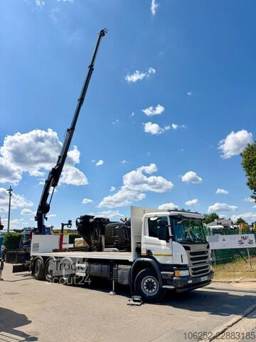 Krovimo platforma Scania P410 8x4 PRITSCHE + KRAN HIAB 244 EP-4 HIDUO - ...