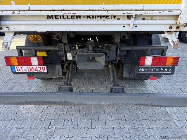 Camión volquete trilateral Mercedes-Benz Axor 1829 K 4X2 Kipper mit Kran Atlas 125.2