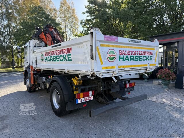 Camión volquete trilateral Mercedes-Benz Axor 1829 K 4X2 Kipper mit Kran Atlas 125.2