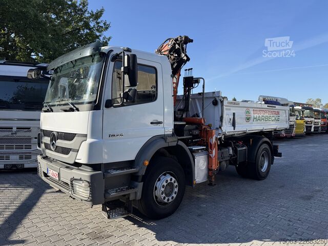 Grúa montada en camión Mercedes-Benz Axor 1829 K 4X2 Kipper mit Kran Atlas 125.2