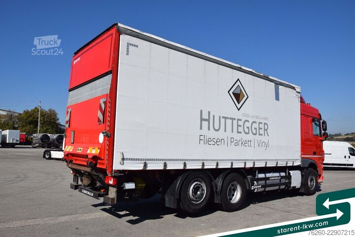 Autocarro con pianale e telone DAF XF 480 6x2 Planenaufbau LBW 1500Kg Standklima