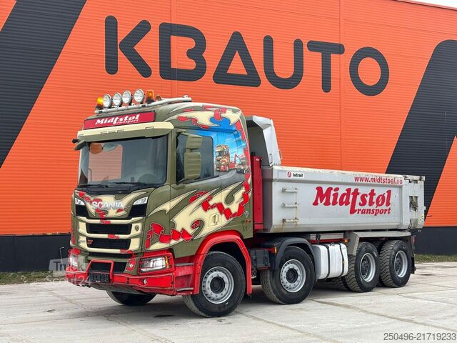 Kipper Scania R 520 8x4 RETARDER / FULL STEEL / BOX L=5565 mm