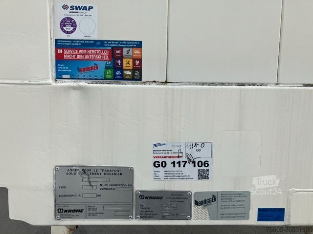Remorque porte-caisson KRONE Wechselbrücke Koffer