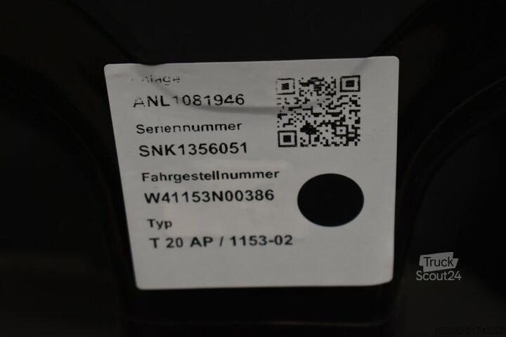 Porta-paletes elétrico com operador em pé Linde T 20 AP 1153-01