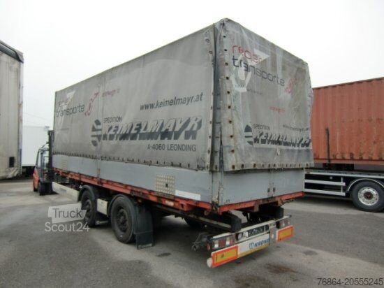 Cserélhető alvázas pótkocsi KRONE ZZ/DC07 TANDEM-LAFETTE, STANDARD,   BPW-ACHSEN, HECKABSTüTZUNG OHNE CONTAINER
