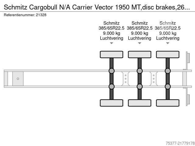 النقل المبرد / المجمد Schmitz Cargobull N/A Carrier Vector 1950 MT,disc brakes,265 cm h...